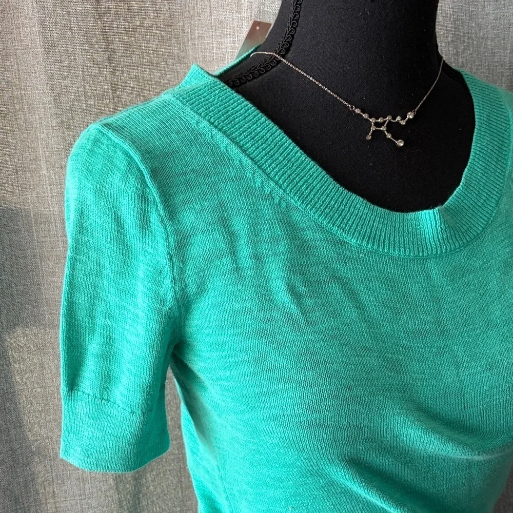 J. Crew Vibrant Green Knit Top